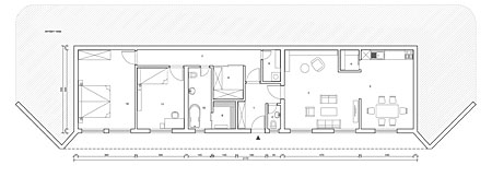 Osnova prizemnog stambenog objekta - 100m2