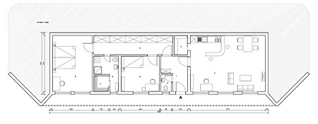 Osnova prizemnog stambenog objekta - 90m2