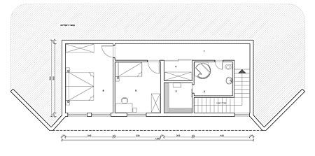 Osnova spratnog stambenog objekta - 145m2 - sprat