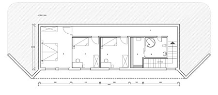 Osnova spratnog stambenog objekta - 175m2 - sprat