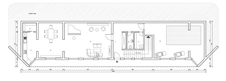 Osnova spratnog stambenog objekta - 225m2 - prizemlje